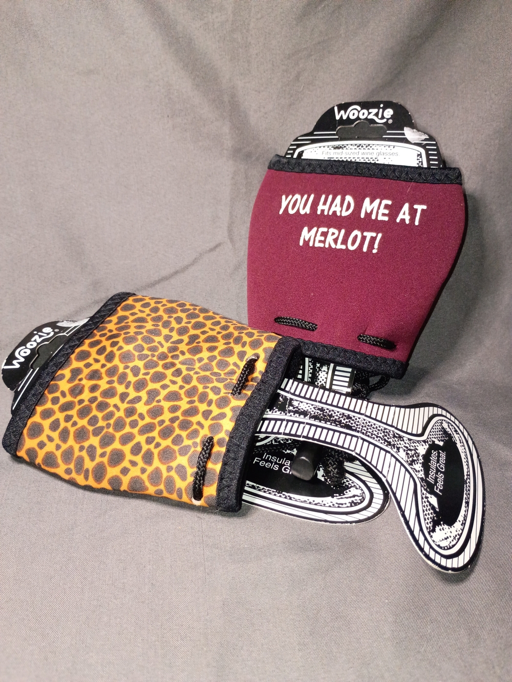 Maroon 'You Had Me At Merlot' Wine Bottle Cooler